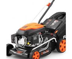 Tagliaerba a benzina a spinta FUXTEC FX-RM4346ECO tosaerba a motore a scoppio 146cc larghezza di taglio 42cm - Easy Clean - sacco raccoglierba 40L