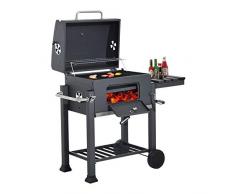 MAIES Carrello Barbecue Grill Barbecue Portatile Griglia A Carbone Giardino Allaperto Campeggio Cucina Cibo Barbecue Fornello Barbecue Carrello con Grandi Ruote