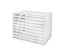 Rack Per Condizionatori Daria Per Esterni, Copertura Protettiva Per Telaio Esterno Del Condizionatore Daria In Lega Di Alluminio, Mensola Per Piante Con Feritoie Per Balcone Da Giardino Allaperto