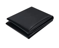 PALUDO Telo per Laghetto Nero in PVC, 2M X 2M Rivestimento per Laghetto in HDPE Resistente, Fodera Laghetto Flessibile per Piscina Giardino per Laghetti, Fontane, Giardini Acquatici e Cascate