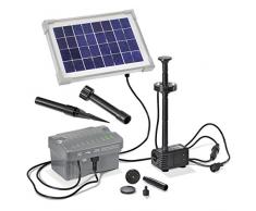 Esotec 101775 Set Pompa per laghetto solari con Batteria
