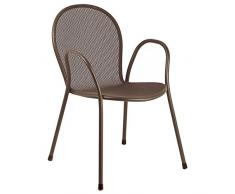 Emu Poltrona Ronda Impilabile In Acciaio Giardino Esterno Bar Ristorante