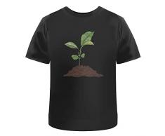 Grande Pianta Alberello T-Shirt in Cotone per Adulto (Nera) (TA00137479)