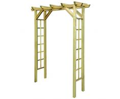 Fest Night Gazebo Rose Arco in Legno impraegn Pergola Giardino Pergola Traliccio 150 x 50 x 200 cm