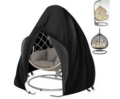 Kovshuiwe Copertura per Sedia a Dondolo,Fodera per Sedia Sospesa,Fodera di Protezione per Sedia Sospesa,Fodera Antipolvere per Sedia Sospesa,Oxford 420D Impermeabile (120x139x205/125 cm)