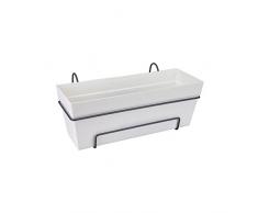elho Loft Urban Trough all-in-One Vaso da Balcone, Bianco, 49.3x25x18 cm