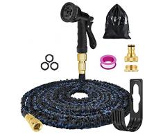 Tubo da giardino espandibile Avyvi da 50FT Tubo Acqua Giardino Flessibile con 8 Funzioni di spruzzo multiplo / custodia / gancio per tubo flessibile per Irrigazione Giardino e Autolavaggio.
