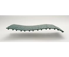 Piastrelle Flessibili in Plastica 55,5 x 55,5 cm da Interno, Esterno e Giardino, Verdi, Drenanti e Autobloccanti