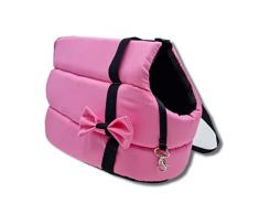 Odolplusz - Borsa per il trasporto di cani e gatti elegante, lavabile, misure XS, S, M, L, colore rosa