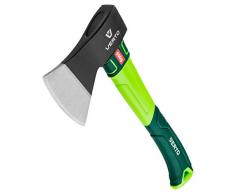 Verto Ascia professionale, 860 g, piastra per testa 600 g, manico in fibra di vetro, ascia universale, ascia in legno, ascia da spacca, ascia da spacca, accetta forestale, mini accetta verde
