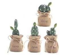 Artibetter 4Pcs Piante Grasse Artificiale In Vaso Faux Pianta Bonsai Artificiale Decorazione Del Desktop Mini Piante Artificiali Decorazione Tavolo Cactus Di Plastica Finto Bonsai Pianta