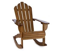 blumfeldt Rushmore - Sedia a Dondolo Americana, da Esterni, Seggiola Stile Adirondack, 71 x 95 x 105 CM, Resistente alle Intemperie, Look Vintage, Russet