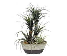 Flair Pianta Artificiale Dracena/Tillandsia in Vaso di Fiori Artificiali, pianta Verdi, Erba Artificiale, Cactus, pianta grassa, Aloe Vera Agave Yucca Sanseveria Kalanchoe (151628GND)