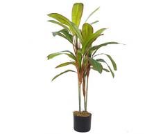 Leaf Pianta di palma artificiale tropicale, materiali misti, Dracaena grande, 100 cm