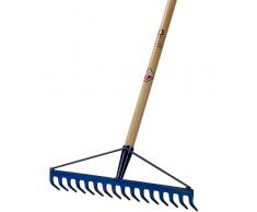 RASTRELLO ZINCATO 14 DENTI 380 mm con MANICO da 145 cm PAPILLON Made in Italy