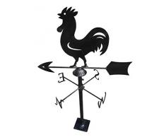 Generico Banderuola Gallo Segnavento in Ferro Battuto con Punti Cardinali cm. 125 x 75 con Piastra