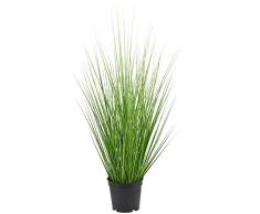 Aisamco Erba Decorativa Artificiale Vaso Verde Arbusti Artificiali Finti Pianta Erba di Grano Foglie Finte Arbusti Altezza 60 Cm per la Decorazione del Giardino dellUfficio Domestico