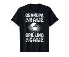 Uomo Maestro del fumatore della griglia del barbecue della griglia del nonno Maglietta