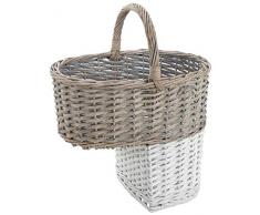 Cestino per scale in vimini