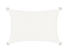 Cool Area Tenda a Vela Rettangolare 4x5m Impermeabile,Vela ombreggiante parasole Protezione Raggi UV per Giardino Esterno terrazza,Crema