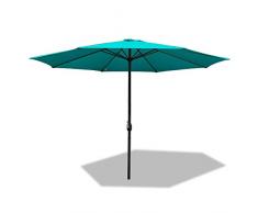 BMOT Ombrellone, Ø350cm Ombrellone da Giardino, Ombrellone UV UPF 40+, Ombrellone da Spiaggia Impermeabile, per Giardino, Balcone, Terrazza - Azzurro Cielo