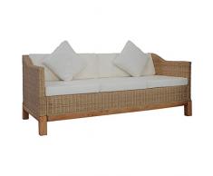 Divano Da Giardino In Rattan Bianco - Set Modulare Con Tavolino, 4 Posti - Foto 8