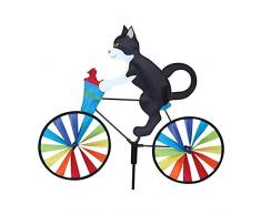 Girandole per Giardino, Mulino Vento in Metallo, Porcellino su Una Bicicletta Vintage, Mulino A Vento in Ferro Battuto Scultura Animale da Giardino, Regalo di Compleanno per La Festa della Mamma