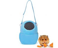 WESDOO Borsa per Cani Borsa Porta Cane Taglia Piccola Borsa per Criceto Trasportino da Viaggio Guinea Pig Trasportino da Viaggio per Animali Domestici Blue,L