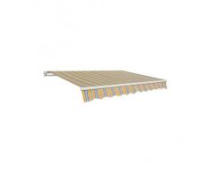 TENDA DA SOLE a soffitto/parete con bracci GRIGIO/ARANCIO 2,95X2 metri PAPILLON