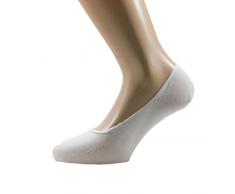 Fontana Calze, 6 paia di calzini invisibili salvapiede sanitari in cotone Filo di Scozia elasticizzato. BIANCO tg 43/46