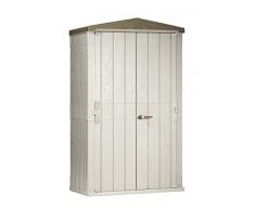 Toomax Capanno Porta Attrezzi (High Storer Plus 1.670L - cm 130x75,6x218,4h, Grigio Talpa/Marrone)