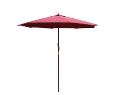 Ombrellone da Giardino da 2,7 M, Ombrellone da Terrazzo, Struttura in Legno Massiccio con 8 Costole, Parasole per Balconi, Gazebo, Piscina, Cortile