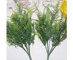 SKJSB Erba Artificiale 7 Stelo Artificiale Asparagi Felce Erba Arbusto di Alta qualità Fiore Home Office Verde Plastica Decorativo Pianta Verde