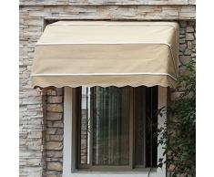 BPILOT Tenda Da Sole for Porte E Finestre- Fissa Esterni Impermeabile Copertura Pioggia-neve Tettoia A Cappottina Con Telaio In Alluminio for Portico Decorazione (Color : Khaki, Size : 130x60x60cm)