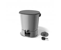 Skaza- Compostatore da Cucina in Plastica Riciclata - BOEssential+Base 15,3L Light Grigio