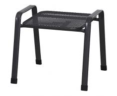 Siena Garden Elda - Sgabello in Metallo espanso Opaco Antracite