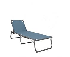 Homecall XXL Lettino da Spiaggia in Alluminio , Beige, 200 x 70 x 35 cm