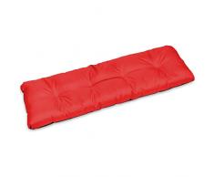 SuperKissen24. Cuscino Lungo per Panchina da Giardino 120x38 cm Resistente e Comodo per Panca da Esterno ed Interno - Rosso