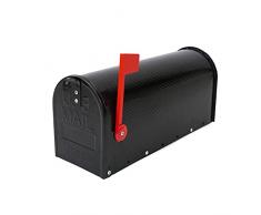 PrimeMatik - Buca delle Lettere US Mail Alluminio per Postale Americano Nero
