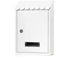 FANNISS Cassetta della Posta,Cassetta Postale Americana Chiave in Metallo zincato per Esterni Cassetta delle Lettere di Grande capacità Cassetta delle Lettere Moderna con Serratura per Montaggio a pa