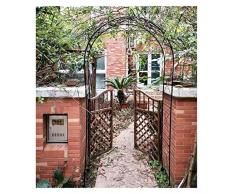 Portafiori Ad Arco da Giardino Arco da giardino Trellis in metallo in metallo in ferro battuto pergola rose arch pianta rampicante for piselli, clematide e caprifoglio semplice da assemblare e robusto