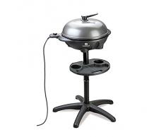 Barbecue grill elettrico Ø40cm 1600W termostato coperchio supporto piedi GE-TO