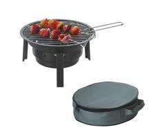 HOOZ Barbecue portatile a carbonella, ideale per picnic, barbecue e shish kebab, mini griglia pieghevole portatile per avventure spontanee (Ø 32 cm)