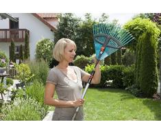 Scopa regolabile in plastica GARDENA combisystem: Scopa per foglie con denti regolabili elastici, larghezza da 35 a 52 cm, esecuzione stabile (3099-20)