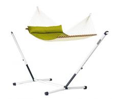 La Siesta Alabama Avocado - Amaca a Bastone Kingsize Outdoor con Supporto in Metallo