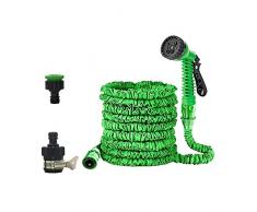 ZHOUHON Tubo per Irrigazione da Giardino, Tubo da 100 Piedi, Tubo Magico, Utilizzato per Lavaggio Auto/Irrigazione Giardino/Pulizia Finestre/Pavimento (Verde)
