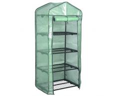 WOLTU GWH00402gn Serra da Giardino con Telo in PE Vivaio per Piante Fiori da Balcone e Terrazzo Verde