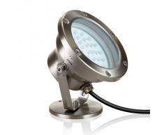 Faretto LED da Parlat (40 Luci LEDs bianco caldo, acciaio inox, ruotabile e orientabile, per uso esterno, 2 Watt, 230V, confezione da 2)