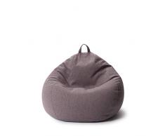 Lumaland Poltrona a Sacco Comfort Line - M - 70x80x50 cm - Bean Bag Interno ed Esterno per Giardino, Salotto, Balcone - Pouf Elegante e Morbido Outdoor & Indoor - Grigio Scuro