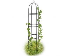BAKAJI Supporto Per Piante Rampicanti Obelisco Arco Da Giardino Altezza 185 cm Colore Verde Scuro